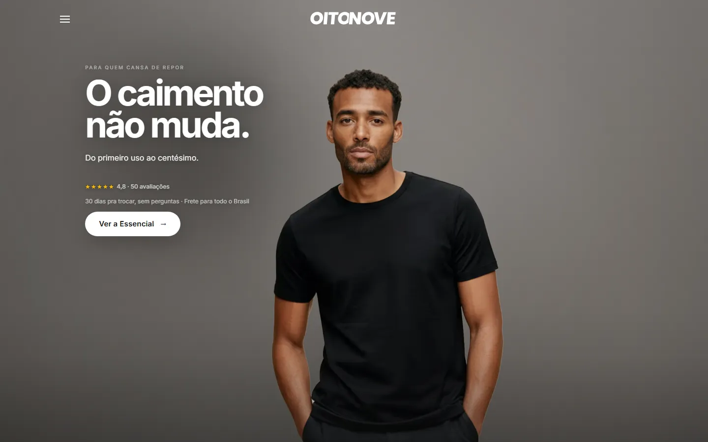 Página inicial da OITONOVE em computador