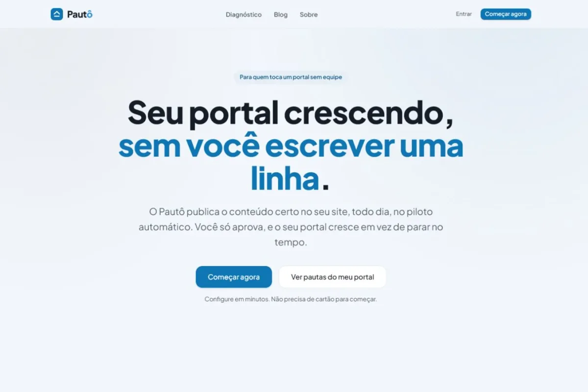 Pautô com piloto automático editorial em destaque